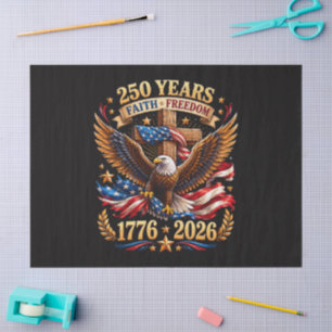 250 Jahre Glaube Freiheit Adler Patriotisch Seidenpapier