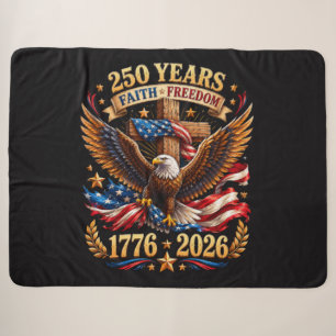 250 Jahre Glaube Freiheit Adler Patriotisch Sherpadecke