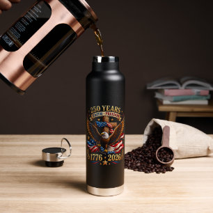 250 Jahre Glaube Freiheit Adler Patriotisch Trinkflasche