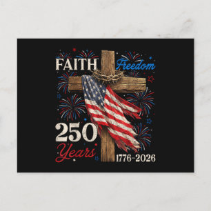 250 Jahre Glaube und Freiheit 4. Juli Shirts Chr Feiertagspostkarte
