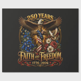 250 Jahre Glaube und Freiheit Amerika Geschenkpapier