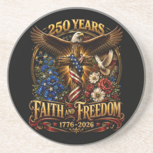 250 Jahre Glaube und Freiheit Amerika Getränkeuntersetzer