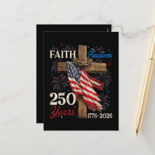250 Jahre Glaube und Freiheit Christlich Feiertagspostkarte