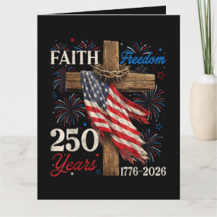 250 Jahre Glaube und Freiheit Christlich Karte