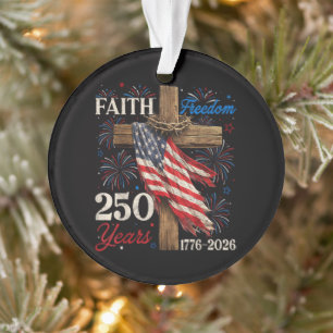 250 Jahre Glaube und Freiheit christlich Ornament