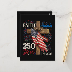 250 Jahre Glaube und Freiheit Christlich Postkarte
