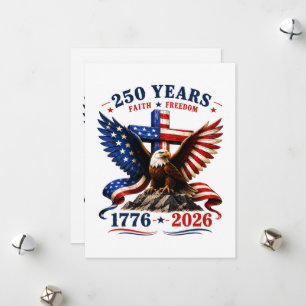 250 Jahre Glaube und Freiheit Feiertagskarte