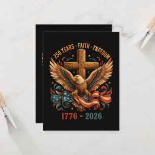 250 Jahre Glaube und Freiheit Patriotischer Adler Einladung