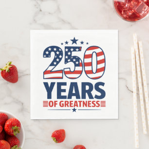 250 Jahre Größe Amerikanische Unabhängigkeit Serviette