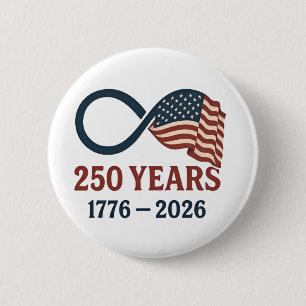 250 Jahre Jahrestag 1776-2026 USA Patriotic Button