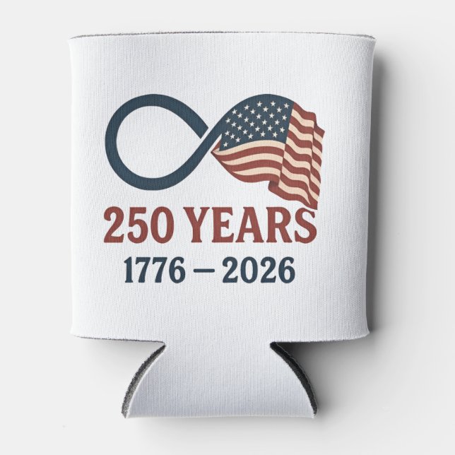 250 Jahre Jahrestag 1776-2026 USA Patriotic Dosenkühler (Vorderseite)