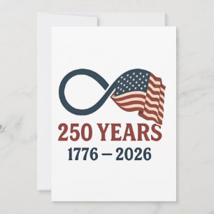 250 Jahre Jahrestag 1776-2026 USA Patriotic Einladung