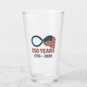 250 Jahre Jahrestag 1776-2026 USA Patriotic Glas