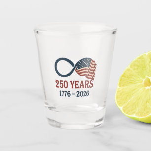 250 Jahre Jahrestag 1776-2026 USA Patriotic Schnapsglas