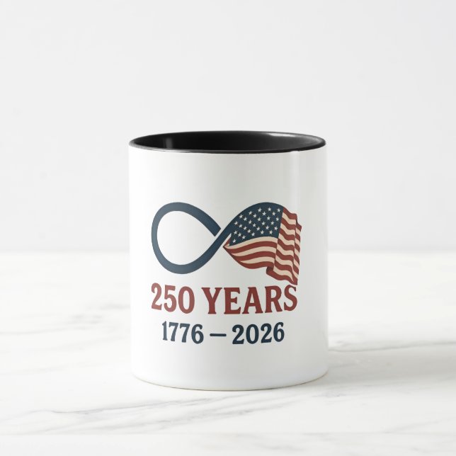 250 Jahre Jahrestag 1776-2026 USA Patriotic Tasse (Zentrum)