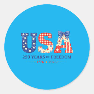 250 Jahre Jubiläum AAAmerica 1776-2026 USA Runder Aufkleber
