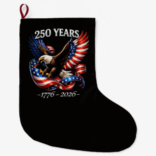 250 Jahre Jubiläum Adler Amerikanische Flagge Großer Weihnachtsstrumpf