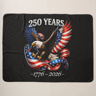 250 Jahre Jubiläum Adler Amerikanische Flagge Sherpadecke