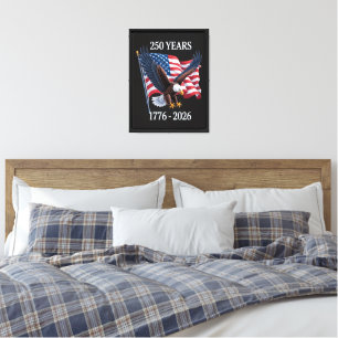 250 Jahre Jubiläum USA Amerikanische Flagge 1776-2 Leinwanddruck