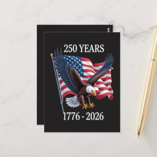 250 Jahre Jubiläum USA Amerikanische Flagge 1776-2 Postkarte