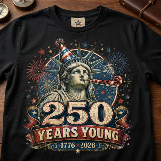 250 Jahre jung Amerika 250 Statue der Freiheit  T-Shirt