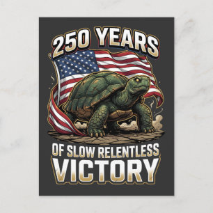 250 Jahre langsamer unerbittlicher Sieg Turtle Postkarte