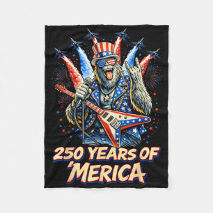 250 Jahre Merica Bigfoot Rock Kampfflugzeug 4. Jul Fleecedecke
