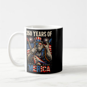 250 Jahre Merica Patriotischer Bigfoot Rock 4. Jul Kaffeetasse