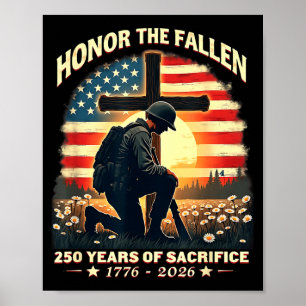 250 Jahre Opfer würdigen 1776–2026 Veteranen Poster