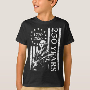 250 Jahre Patriotengitarre amerikanische Flagge 4. T-Shirt