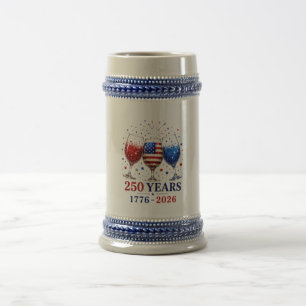 250 Jahre patriotische Weinglas-Feier Bierglas