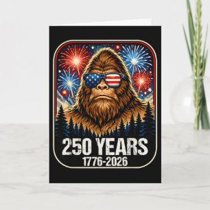 250 Jahre Patriotischer Bigfoot 1776-2026 250. Jub Karte