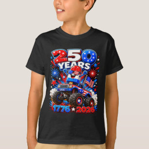 250 Jahre patriotischer Eis am Stiel Kinder Amerik T-Shirt