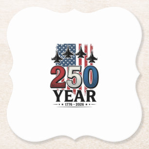 250 Jahre Patriotisches Jet Vintage Gravur Shirt D Untersetzer