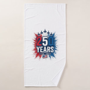 250 Jahre patriotisches Jets-Jubiläums-Vektordesig Badehandtuch