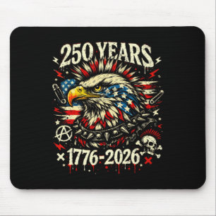 250 Jahre Punk Rock Mohawk Und Usa-Flagge 1776 202 Mousepad