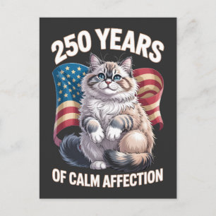 250 Jahre ruhige Zuneigung Ragdoll-Katze Postkarte