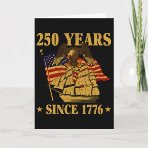 250 Jahre seit 1776 Patriotische Amerikaner Stolz  Karte