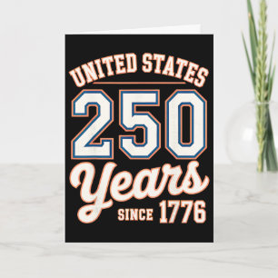 250 Jahre seit 1776 Vintage Vereinigte Staaten 4. Karte