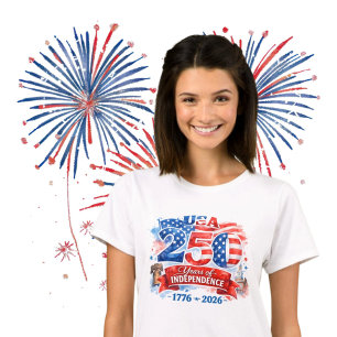 250 Jahre Unabhängigkeit 4. Juli Jubiläum T-Shirt