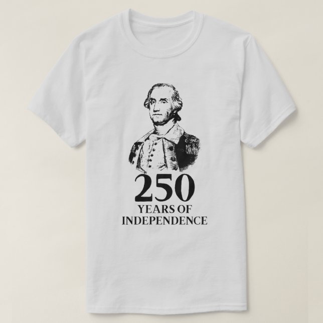 250 Jahre Unabhängigkeit George Washington T-Shirt (Design vorne)