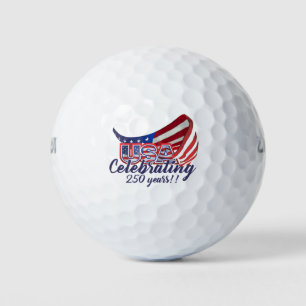 250 Jahre Unabhängigkeit Golfbälle USA feiern