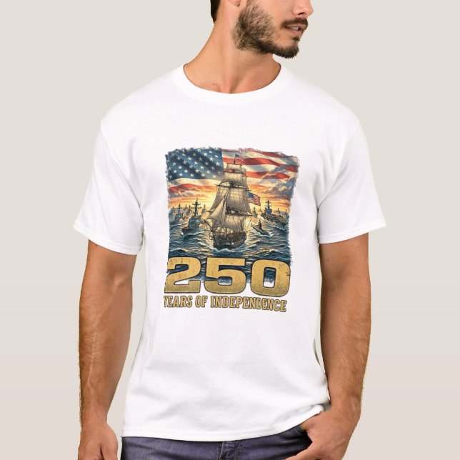 250 Jahre Unabhängigkeit: Naval Heritage T-Shirt (Vorderseite)