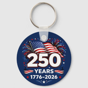 250 Jahre Unabhängigkeit Patriotisches Feuerwerk B Schlüsselanhänger