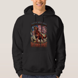 250 Jahre ungezähmter Geist Rotwolf-Kunst Hoodie