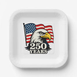 250 Jahre US Paper Plate - American Eagle Pappteller