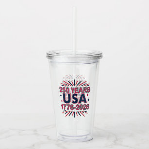 250 Jahre USA 1776-2026 Halbjahr Acryltrinkbecher