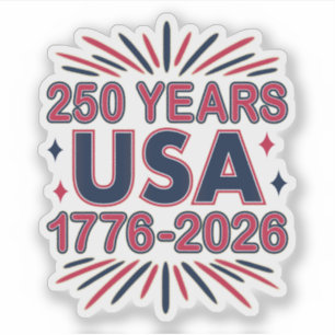 250 Jahre USA   1776-2026 Halbjahr Aufkleber
