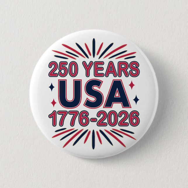 250 Jahre USA | 1776-2026 Halbjahr Button (Vorderseite)