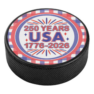250 Jahre USA 1776-2026 Halbjahr Eishockey Puck